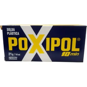 Solda Pástica Epóxi Bicomponente Poxipol Cinza 21gr / 14ml - Imagem 1