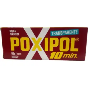Solda Pástica Epóxi Bicomponente Poxipol Transparente 82gr / 70ml - Imagem 1