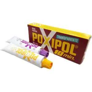 Solda Pástica Epóxi Bicomponente Poxipol Transparente 82gr / 70ml - Imagem 2