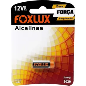Pilha Alcalina 9v Foxlux – Tensão Nominal: 9v – Embalagem com 1 Pilha – Alta Durabilidade – Livre de Mercúrio e Cádmio – - Imagem 1
