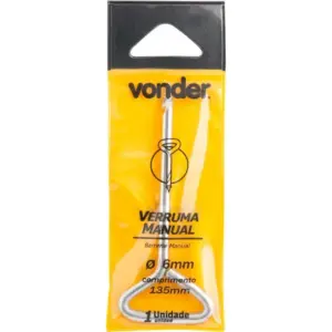 Verruma Manual 3,00x155mm Aço Carbono para Madeira - Vonder - Imagem 2