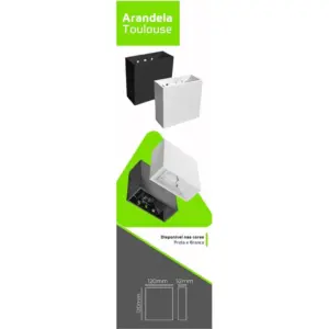 Arandela Toulose Sobrepor Preta Led 3000k 4w Lumanti - Imagem 6