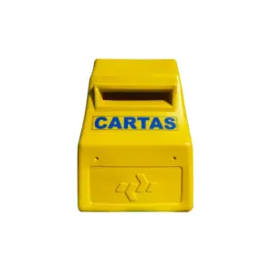 Caixa para Cartas Jornais e Revistas - Muros Portões e Grades - Amarela - Imagem 1