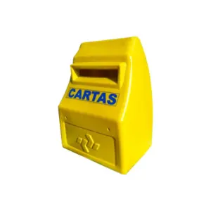 Caixa para Cartas Jornais e Revistas - Muros Portões e Grades - Amarela - Imagem 2