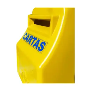 Caixa para Cartas Jornais e Revistas - Muros Portões e Grades - Amarela - Imagem 4