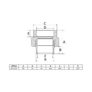 Adaptador de Transição Ppr Fêmea/macho 25mm X 1/2'' - Amanco - Imagem 2