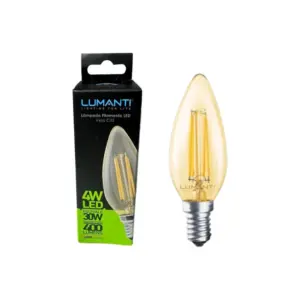 Lâmpada Vintage Filamento Led Vela E14 | 4w | 2400k | 220v - Imagem 1