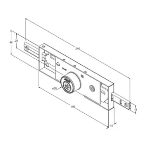 Fechadura para Porta de Enrolar 201 Eg Tetra Stam