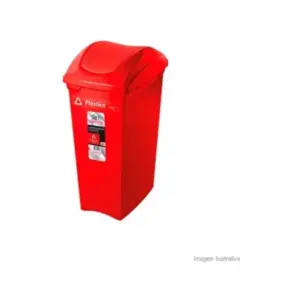Lixeira Sanremo Seletivo Vermelho 40l Sr64/22
