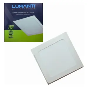 Painel Lumanti Sob Br Qd Backstage 12w 3000k 160x160